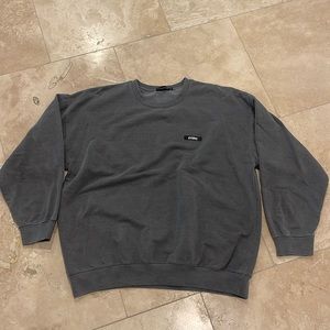 PrettyLittleThing washed charcoal grey oversized crew neck sweatshirt size xl
